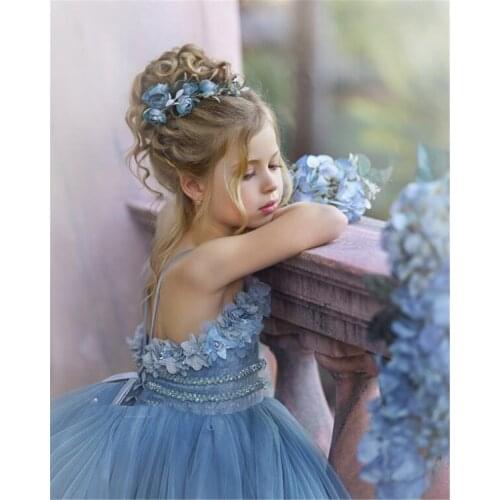 Flower Girl Dress Children Wedding Bridemaid Mermaid Dresses Kids Pink Tutu Sequin Gowns Girl Boutique Party Wear Elegant Frocks