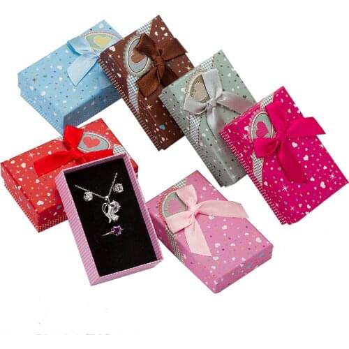 Multi colors Jewelry Box 5*8 cm Jewelry Sets Display Paper Box Necklace/Earrings/Ring Box Packaging Gift Box 32pcs/lot Wholesale