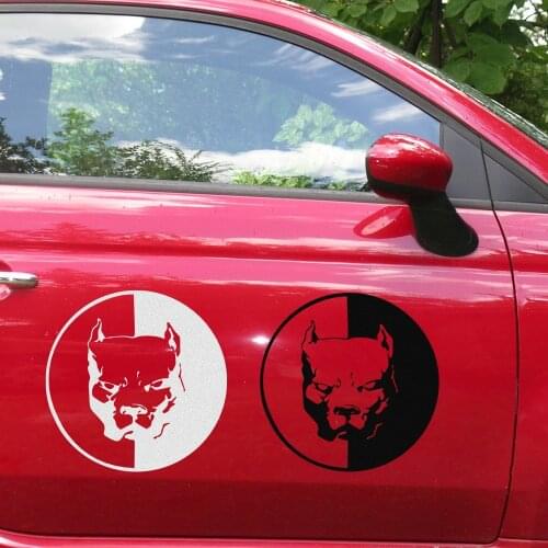 Car Styling Bulldog Pitbull Car Sticker Reflective Car Accessories Cool Car Stickers and Decals Auto Decoration 12*12CM