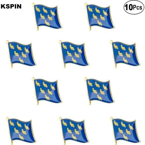 SUSSEX Lapel Pin Flag badge Brooch Pins Badges 10Pcs a Lot