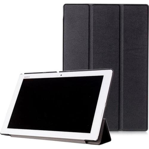 Ultra Slim Flip PU Leather Case for Sony Xperia Z2 10.1 inch Magnetic Leather Stand Protective Funda Tablet Case +filmPen