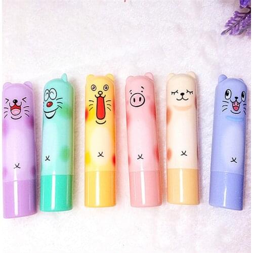 Moisturizing Colourless Cartoon Lip Balm Natural Plant Sphere Lip Gloss Fruit Embellish lipstick Makeup Tools