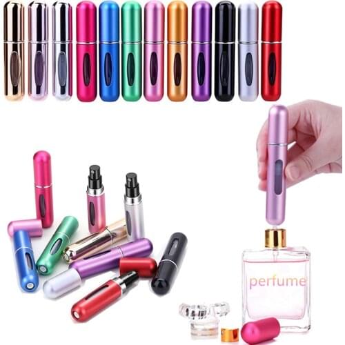 1PC Top Quality 5ml Perfume Bottle Mini Metal Sprayer Refillable Aluminum Perfume Atomizer Travel Size