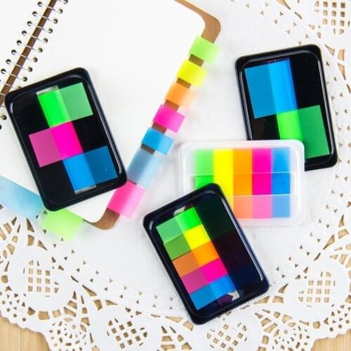1PC DIY Cute Creative Fluorescence Colored Memo Pad Sticky Paper Post Note School Office Supplies Korean Stationery