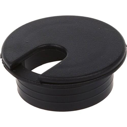 10 pcs 35mm black cable grommet cable outlet desk table wire