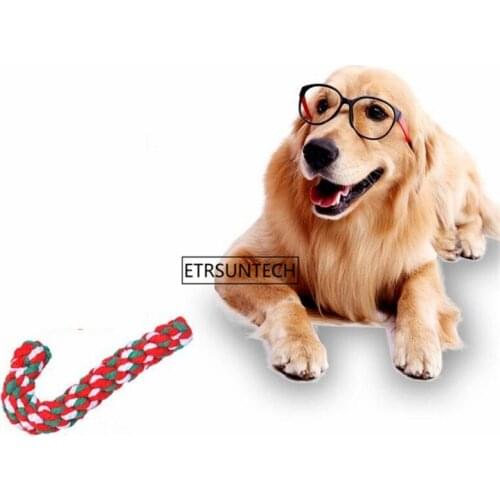 100PCS Pets Dogs Pet Pet Dog Puppy Cotton Chew Knot Toy Bone Rope 14CM Funny Tool