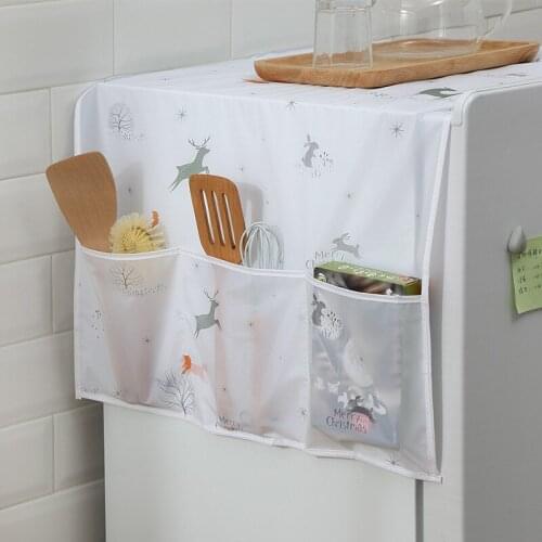 130*54cm Washing Machine Refrigerator Dust Cover Waterproof Refrigerator Cloth Case Sundries Organizer Household Accessories