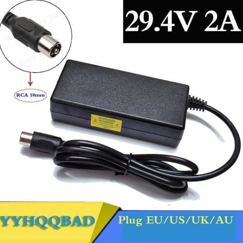 29.4V 2A charger for 24V 25.2V 25.9V 29.4V 7S lithium battery pack 29.4V recharger e-bike charger RCA-Steckverbinder