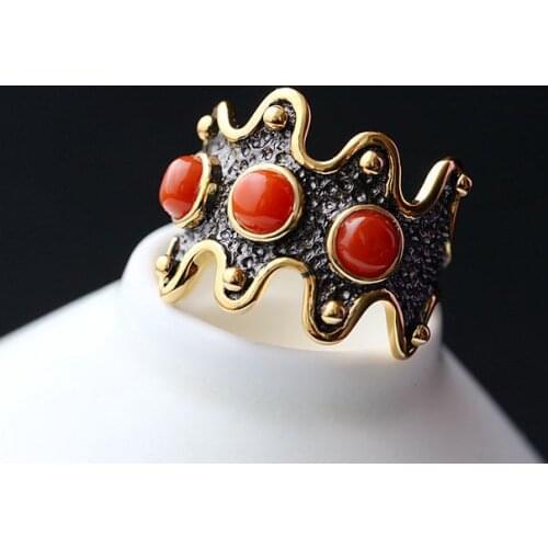 925 sterling silver micro-embossed color balloon ring