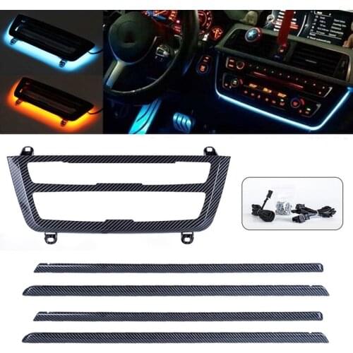 Car Center Console AC Panel LED Ambient Lighting Interior Door Ambient Strip For-BMW 3 4 Series F30 F31 3GT M3 2012-2019