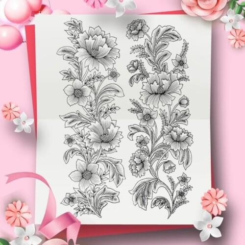 Bouquet / Flowers DIY Silicone Clear Stamp Cling Seal Scrapbook Embossing Album H55A