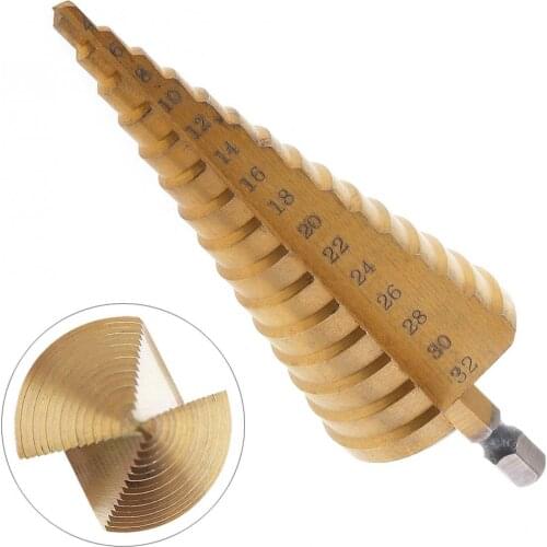 HSS Triangle Shank Pagoda Metal Steel Step Drill Bit Hole Drill Cone Drill Countersink Titanium Bit Set for Cutting Holes NEW