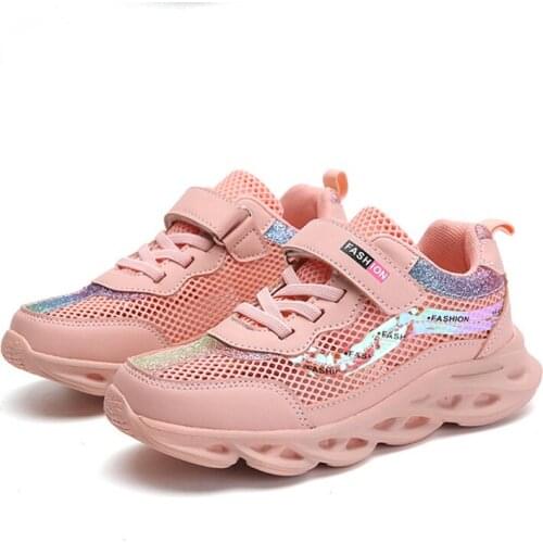 2021 New Mesh Kids Sneakers Lightweight Children Shoes Casual Breathable Boys Shoes Non-slip Girls Sneakers Zapatillas Size27-37