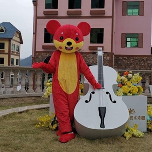 Mouse Mascot Costumes Cartoon Animal for Sale New Red Apparel Unisex Halloween Christmas New Year Cosplay Apparel Adult