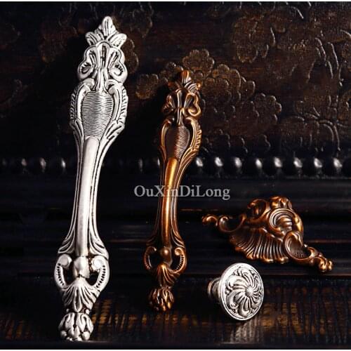 Top Designed 10PCS Furniture Handles European Antique Style Drawer Wardrobe Cupboard Kitchen Cabinet Door Pulls Handles & Knobs