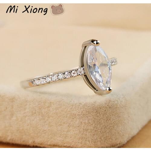 Mi Xiong 925 sterling silver designer craft horse eye diamond diamond ring light luxury elegant charm lady brand jewelry
