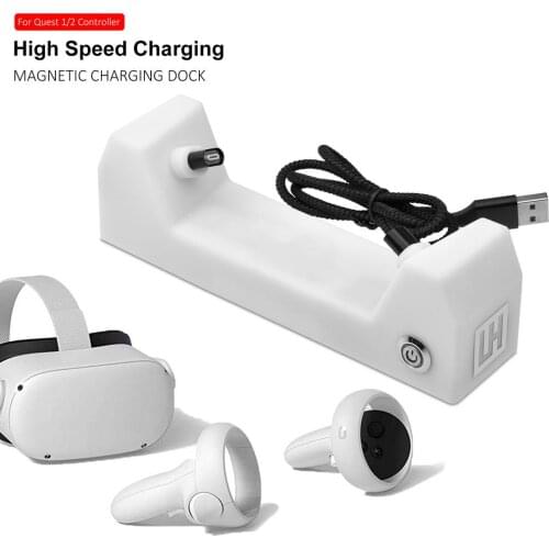 New Magnetic Charging Dock Holder Fast Charging Station Holder Set For Oculus Quest 2/1 Touch Controller VR Accessory Charger