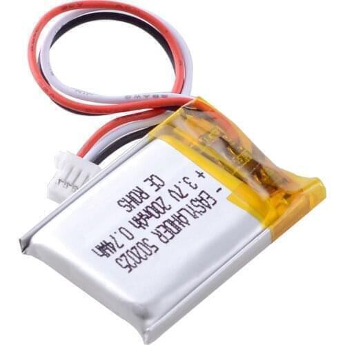 Rechargeable Li-polymer 3.7v 200mah JST 1.0 3p 502025 Battery For PSP Smart Watch LED Lamps Bluetooth Speakers Mini Cameras