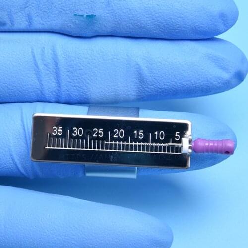 Dental Finger Ruler Span Measure Scale Endodontic Instrument for Dentist Stainless Steel 35mm Gauge