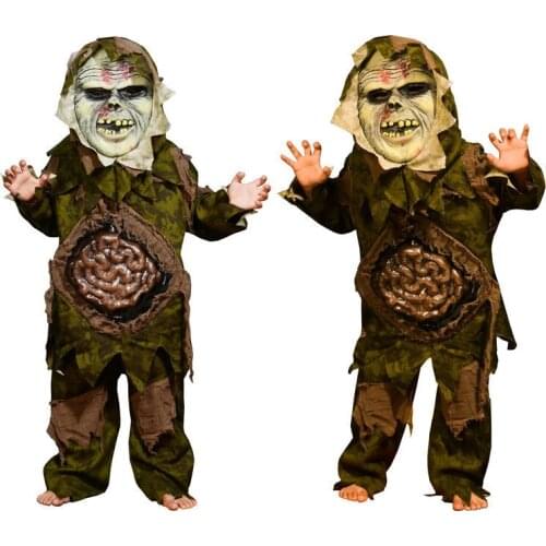Halloween Scary Cosplay Costumes for Kids New Swamp Monster Horrible Viscera Clothing Dark Terror Ghost Performance Costumes