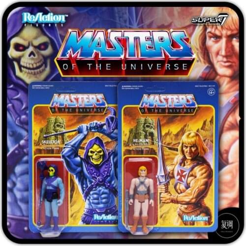 Super7 Heman Motu Skeletor Anime Action Figur Toy for Child Halloween Gift