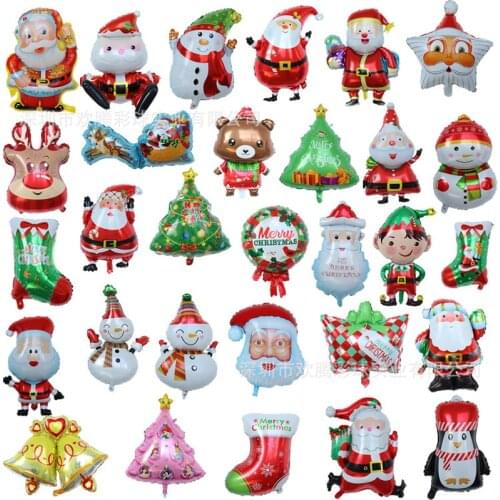 Merry Christmas Santa Clause Foil Balloon Christmas Decorations for Home 2020 Navidad Christmas Decoration Noel New Year 2021