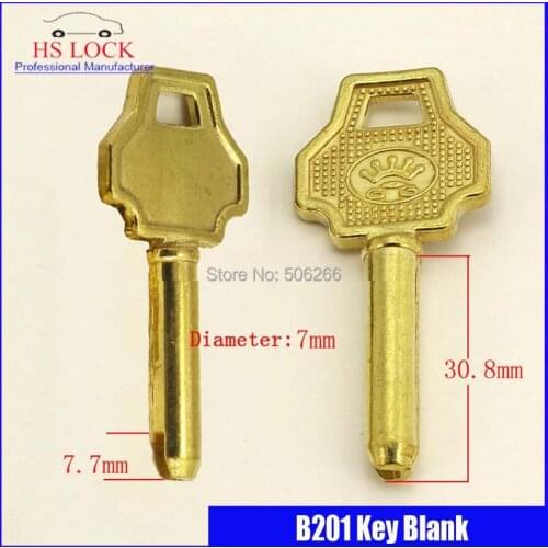 Embryo key wholesale Seven point cylinder door key blank Civil key blank suit for Vertical key cutting machine B201