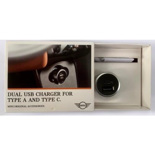 Brand New Hot Selling Type A and C Dual USB Charger For Mini Cooper R55 R56 R57 R58 R59 R60 R61 F54 F55 F56 F57 F60