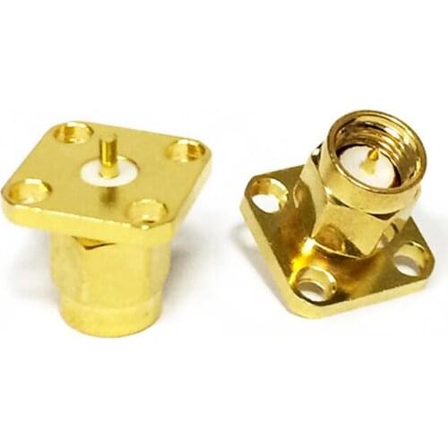 1PC brand new SMA male plug RF coaxial connector terminal cable 4 hole panel installation gold-plated new wholesale