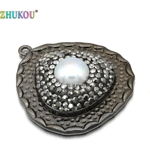 28*31mm Brass Cubic Zirconia Bead Charms Pendants DIY Jewelry Findings Accessories, Hole: 1.5mm, Model: VD299