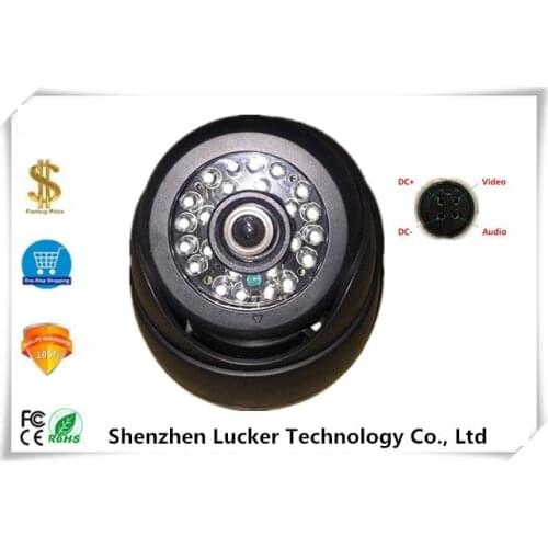 4Pin Aviation Plug Black Infra-red Dome Camera 520TVL DC9V-36V NightVision For Bus CCTV Security Vechile Survillance