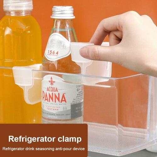 4 Pcs Refrigerator Classified Storage Transparent Divider Freely Adjustable Divider Plywood Household Kitchen Partition Splint