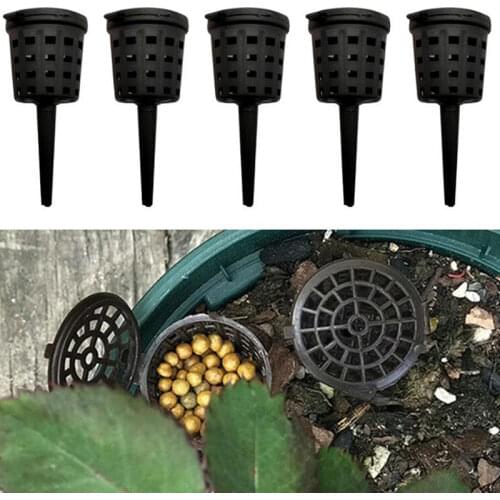 50Pcs Fertilizer box Bonsai Tool Fertilizer Cover Basket Box Dome Case Plastic Plant Bug Portable Nursery Pots
