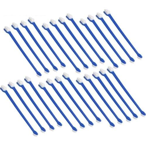50 Piece Cat Dog Pet Toothbrush Set Double Headed Convenient Finger Brushes for Safe Dog Cat Care