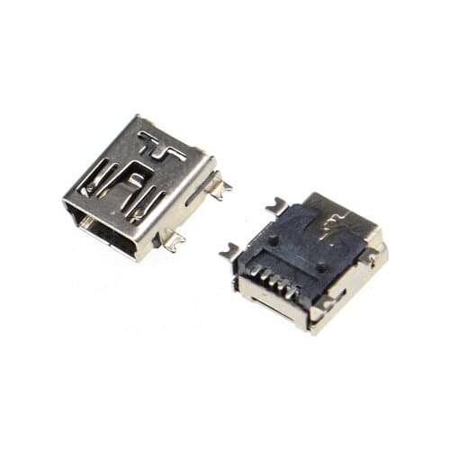 50PCS mini usb SMD female Socket connector 5P 5PIN for Mobile tail plug