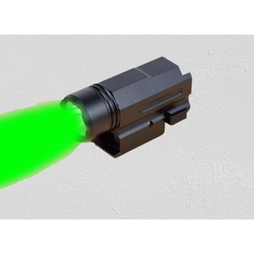 Airsoft Pistol Aluminum Compact Gun Light QD Quick Handgun Green Flashlight Rifle LED Strobe Light Torch 20mm Rail Glock 17 19