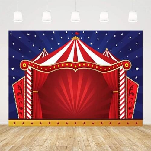 Avezano Backdrops For Photography Birthday Party Circus Fiesta Theme Red Curtain Stage Portrait Photo Background Children Studio