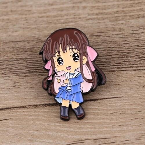 BG1404 Fruit Basket Anime Icon Hard Enamel Brooch Pins Metal Alloy Fashion Jewelry Lapel Pins Badge Accessories Gift For Friends