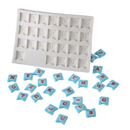 Bunting Alphanumeric Moulds Fondant Cakes Decorating Tools Silicone Molds Sugarcrafts Chocolate Baking Tools Cakes Gumpaste Form