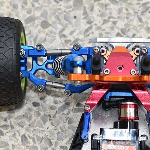 For LOSI 1/18 Mini-T 2.0 2WD Stadium Truck Aluminum Alloy Feet + Adjustable Stainless Steel Upper Arm Rod