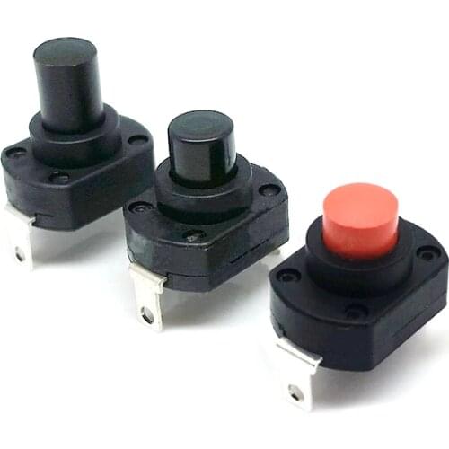 UPS Power-off Self-Locking 3A/6A/10A Flashlight Button Type Switch Small Switches High Temperature Resistance