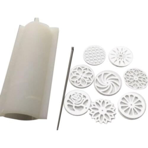 LBER 1Set White Acrylic Pull Through Caleidoscope Soap Shaper 1000Ml Tube Silicone Soap Mold