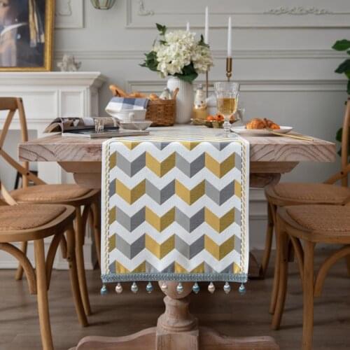 Geometric Table Runners Modern chemin de table Table Runners for Wedding Party camino de mesa tafelloper Tablecloth Bed Flag Hom