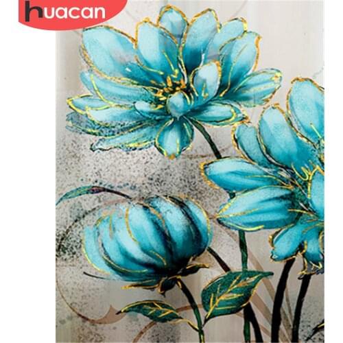 HUACAN Painting By Numbers Flower Pictures Flower By Number For Adults 50x65cm DIY Room Wall Art Home Decoration