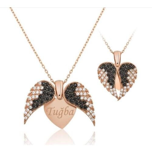 Personalized Stylish Necklace Women Necklace Angel Wing Figured Necklace | Birthday Present | Valentine Gift | Anniversary Gift