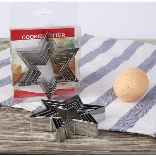 Bake tools six angle star, flower, round food grade stainless steel biscuit mold DIY cake mold biscuit mold