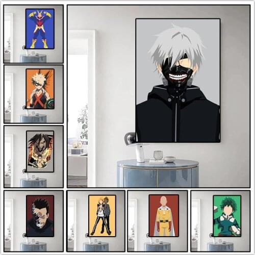 Japanese Anime My Hero Academy Canvas Oil Painting Oil Painting Frame Artist Home Decoration Poster Acrylic Wall Painting