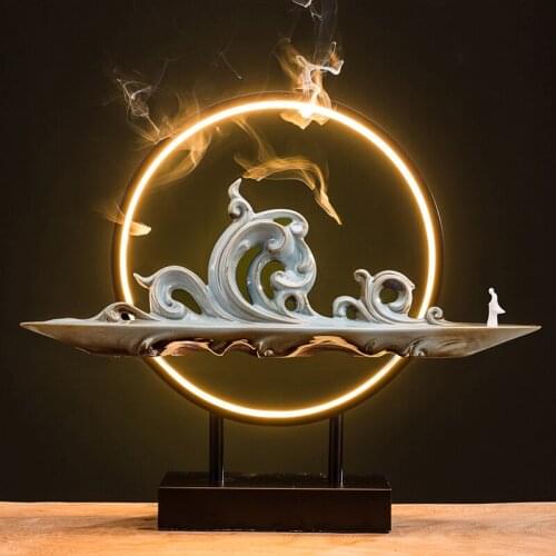 Ceramic Waterfall Electric Incense Burner Tower Arabic Style Holder Incense Burner Holder Quemador Incienso Candle Holders