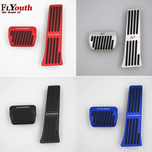 Aluminum alloy Pedals Cover For Ford Explorer ST 2020 Non-Slip Auto No Drilling Aluminum Brake and Accelerator Pedal Covers
