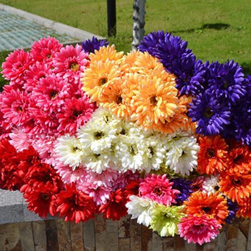 HOT SALES!!! 1 Pc Artificial Silk Gerbera Daisyed Flower Wedding Party Bouquet Home Garden Decor Wholesale Dropshipping